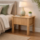 Modern Side End Table | 1 Drawer | Natural Oak Brown | 22x16" Top