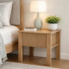 Modern Side End Table | 1 Drawer | Natural Oak Brown | 22x16" Top