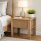 Modern Side End Table | 1 Drawer | Natural Oak Brown | 22x16" Top