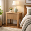 Modern Side End Table | 1 Drawer | Natural Oak Brown | 22x16" Top