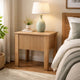 Modern Side End Table | 1 Drawer | Natural Oak Brown | 22x16" Top