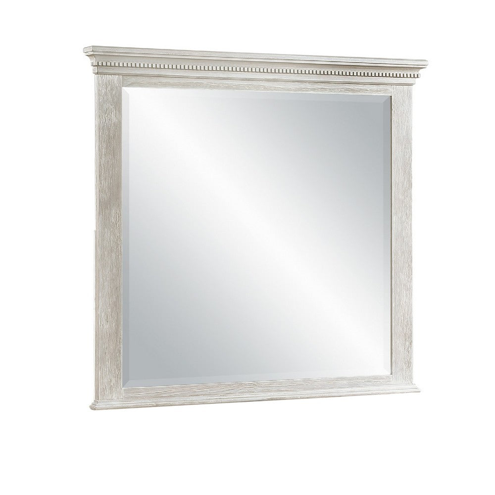 Vanity Dresser Mirror | Crown Moldings | Mist Gray | 42"