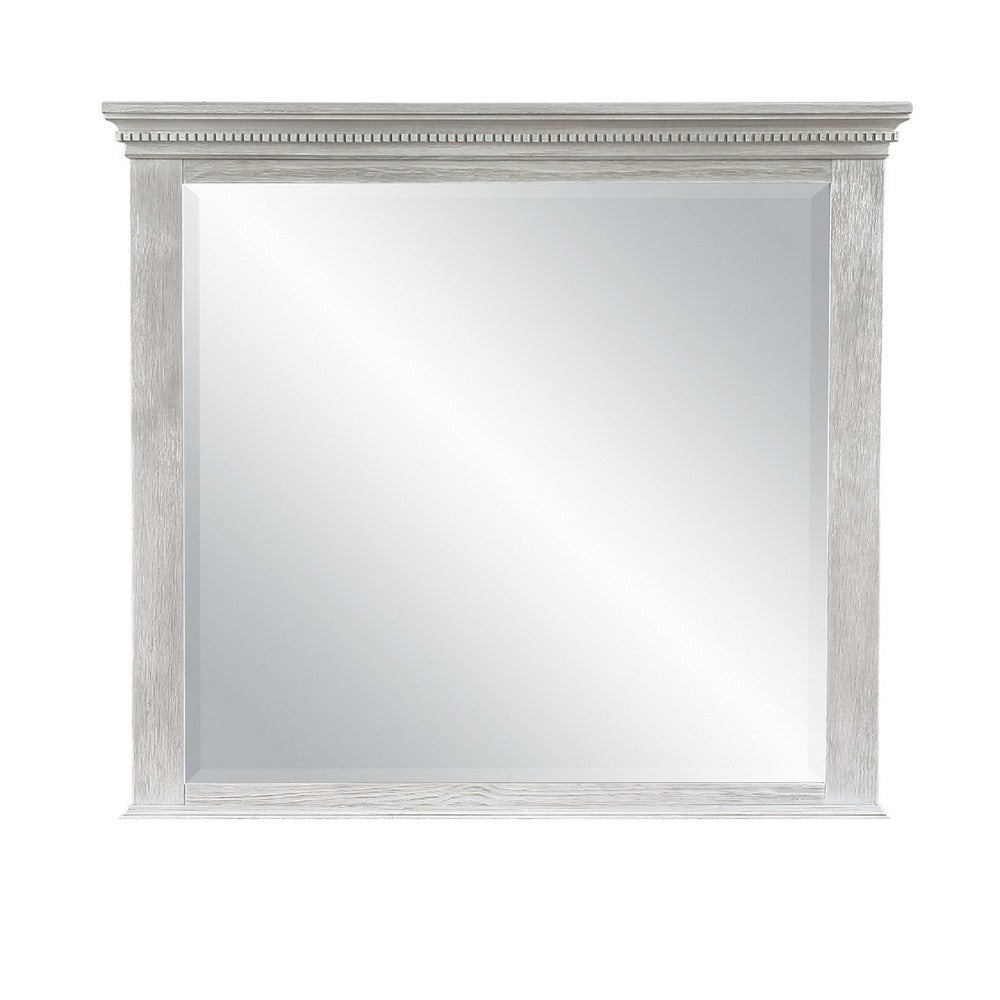 Vanity Dresser Mirror | Crown Moldings | Mist Gray | 42"