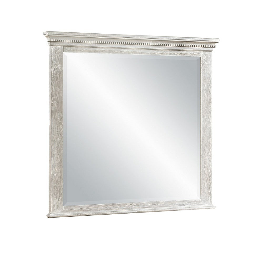 Vanity Dresser Mirror | Crown Moldings | Mist Gray | 42"