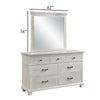 Vanity Dresser Mirror | Crown Moldings | Mist Gray | 42"