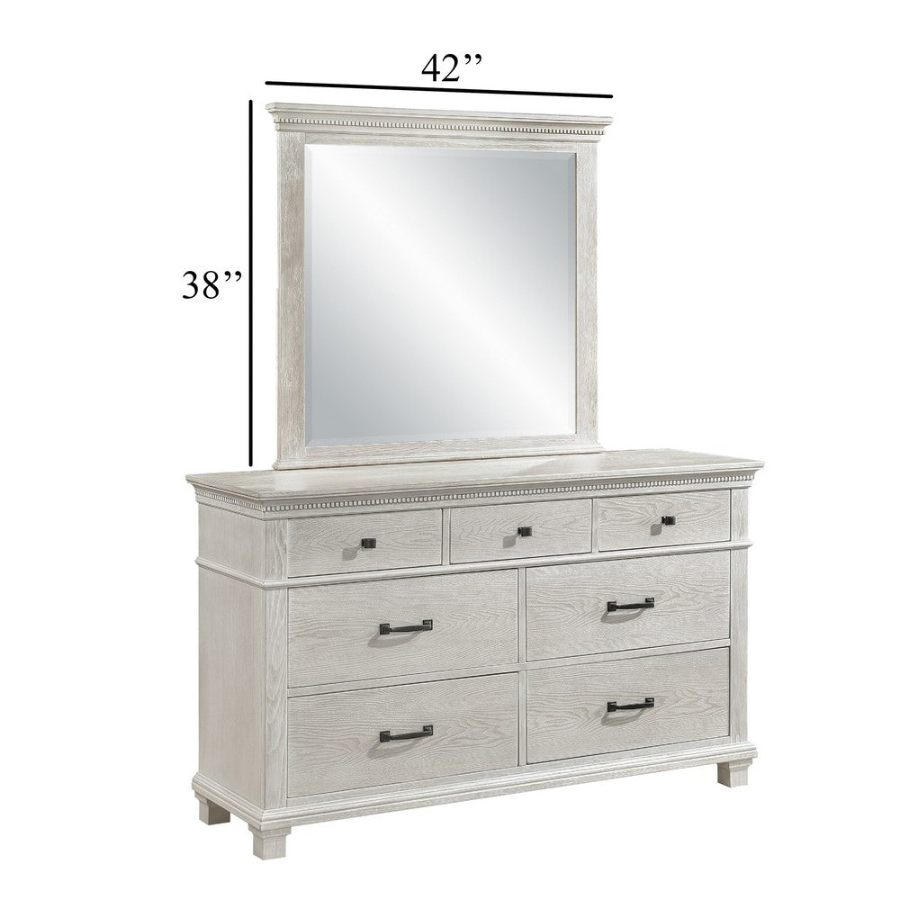 Vanity Dresser Mirror | Crown Moldings | Mist Gray | 42"