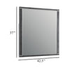 Odiy Vanity Dresser Mirror | Charcoal Gray | 42" Solid Pine Wood