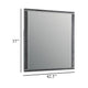 Odiy Vanity Dresser Mirror | Charcoal Gray | 42" Solid Pine Wood