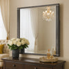 Odiy Vanity Dresser Mirror | Charcoal Gray | 42" Solid Pine Wood