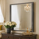 Odiy Vanity Dresser Mirror | Charcoal Gray | 42" Solid Pine Wood