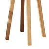 Heya Outdoor Side End Table | 20" Slatted Round Top | Natural Brown