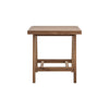 Outdoor Side End Table | 24" Slatted Top | Natural Brown Acacia Wood