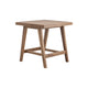 Outdoor Side End Table | 24" Slatted Top | Natural Brown Acacia Wood