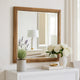 Tey Vanity Dresser Mirror | Honey Brown | Solid Rubberwood 39"