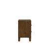 Lary Nightstand | 2 Drawers | Rustic Farmhouse Walnut Brown Finish