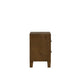 Lary Nightstand | 2 Drawers | Rustic Farmhouse Walnut Brown Finish