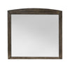 Roxy Dresser Mirror | Curved Top | Rustic Walnut Brown Solid Rubberwood