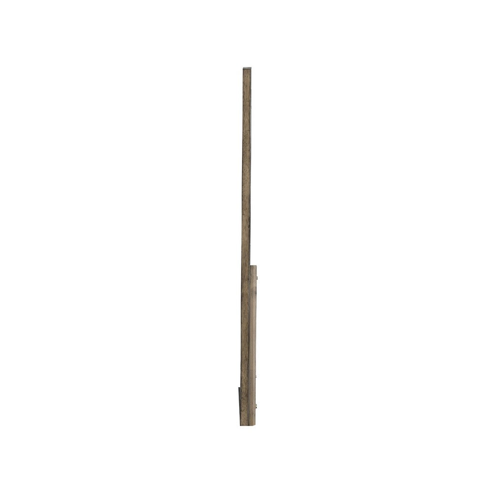 Roxy Dresser Mirror | Curved Top | Rustic Walnut Brown Solid Rubberwood