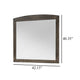 Roxy Dresser Mirror | Curved Top | Rustic Walnut Brown Solid Rubberwood