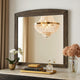 Roxy Dresser Mirror | Curved Top | Rustic Walnut Brown Solid Rubberwood