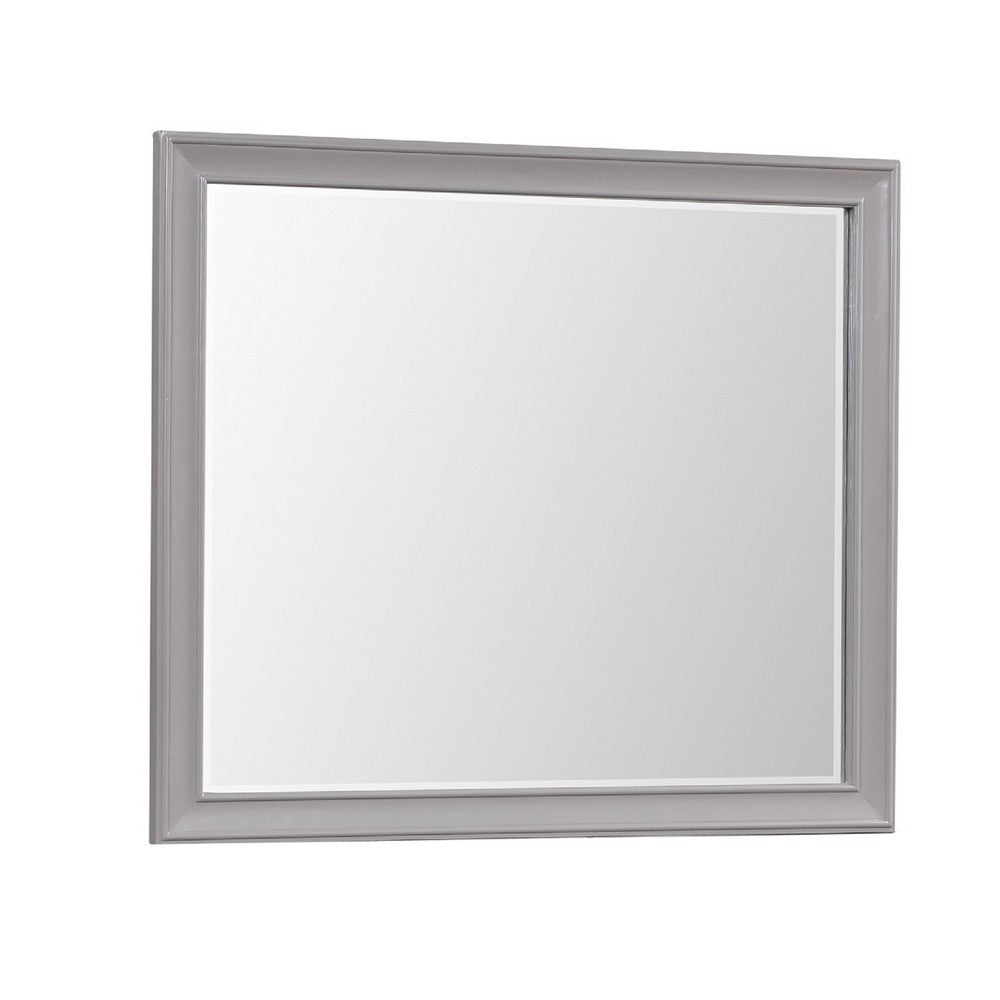 Limi Dresser Mirror | Brushed Gray Solid Acacia Wood | 43"