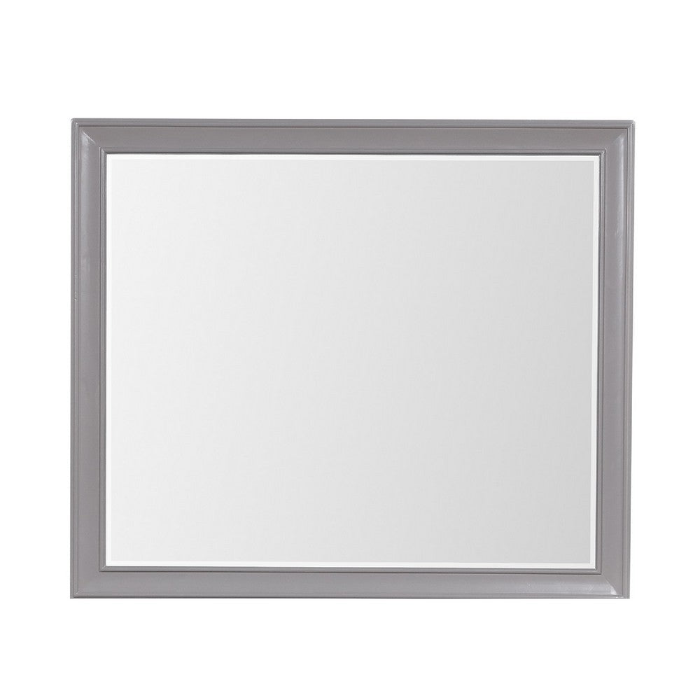 Limi Dresser Mirror | Brushed Gray Solid Acacia Wood | 43"