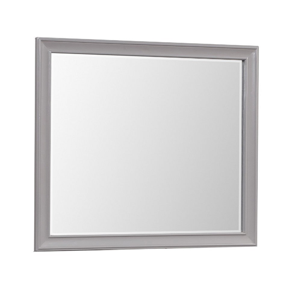 Limi Dresser Mirror | Brushed Gray Solid Acacia Wood | 43"