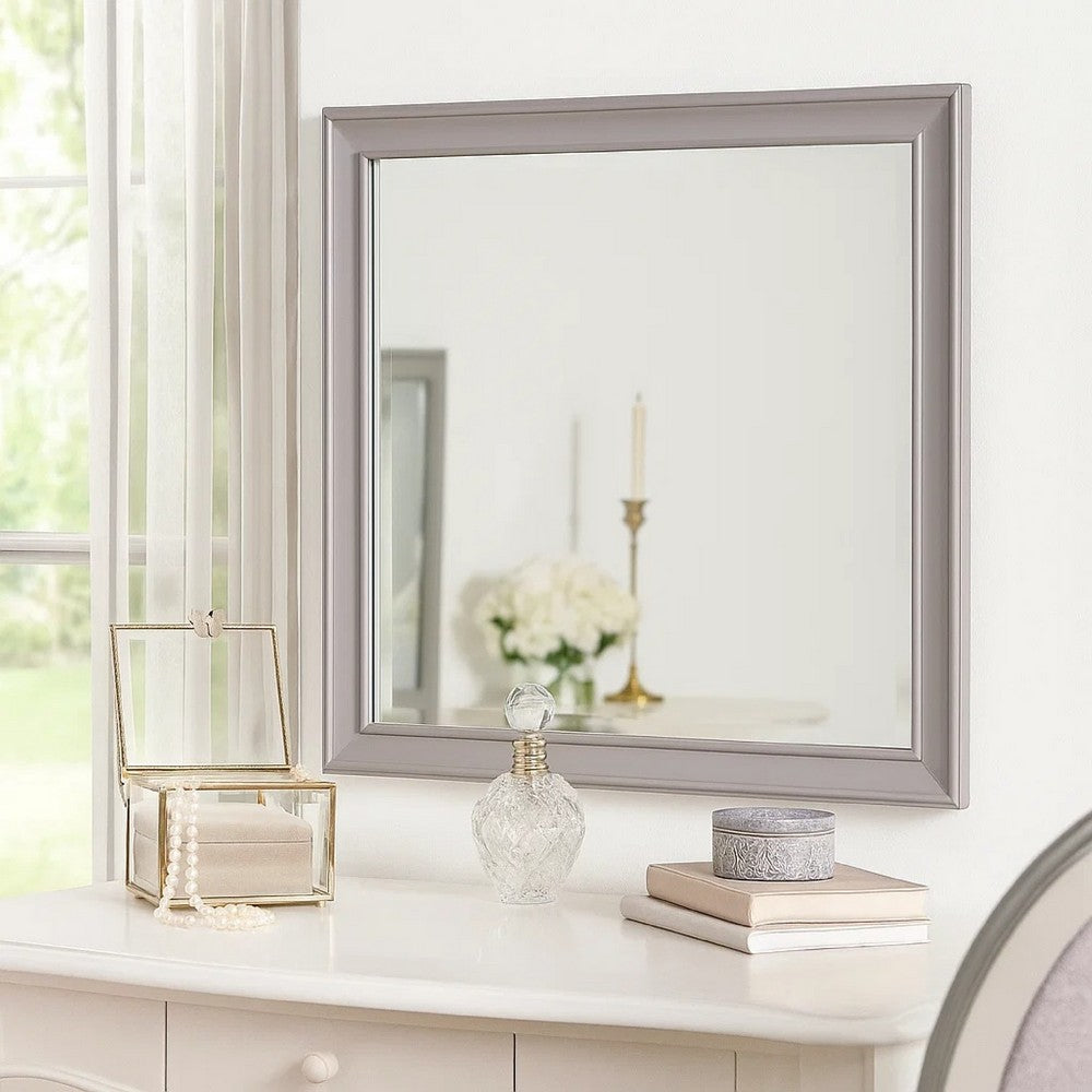 Limi Dresser Mirror | Brushed Gray Solid Acacia Wood | 43"