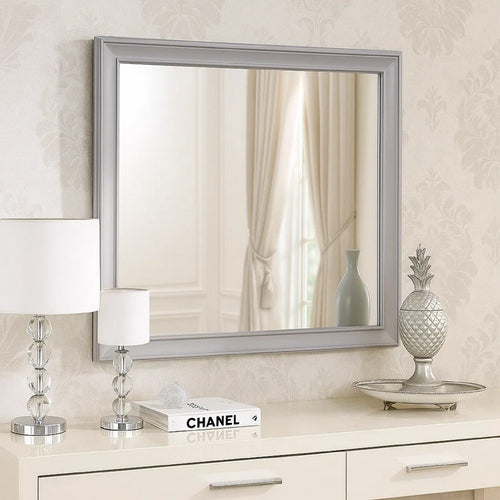 Limi Dresser Mirror | Brushed Gray Solid Acacia Wood | 43"