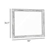 Ion Dresser Mirror | Picture Frame Molding | Mist Gray Solid Acacia Wood