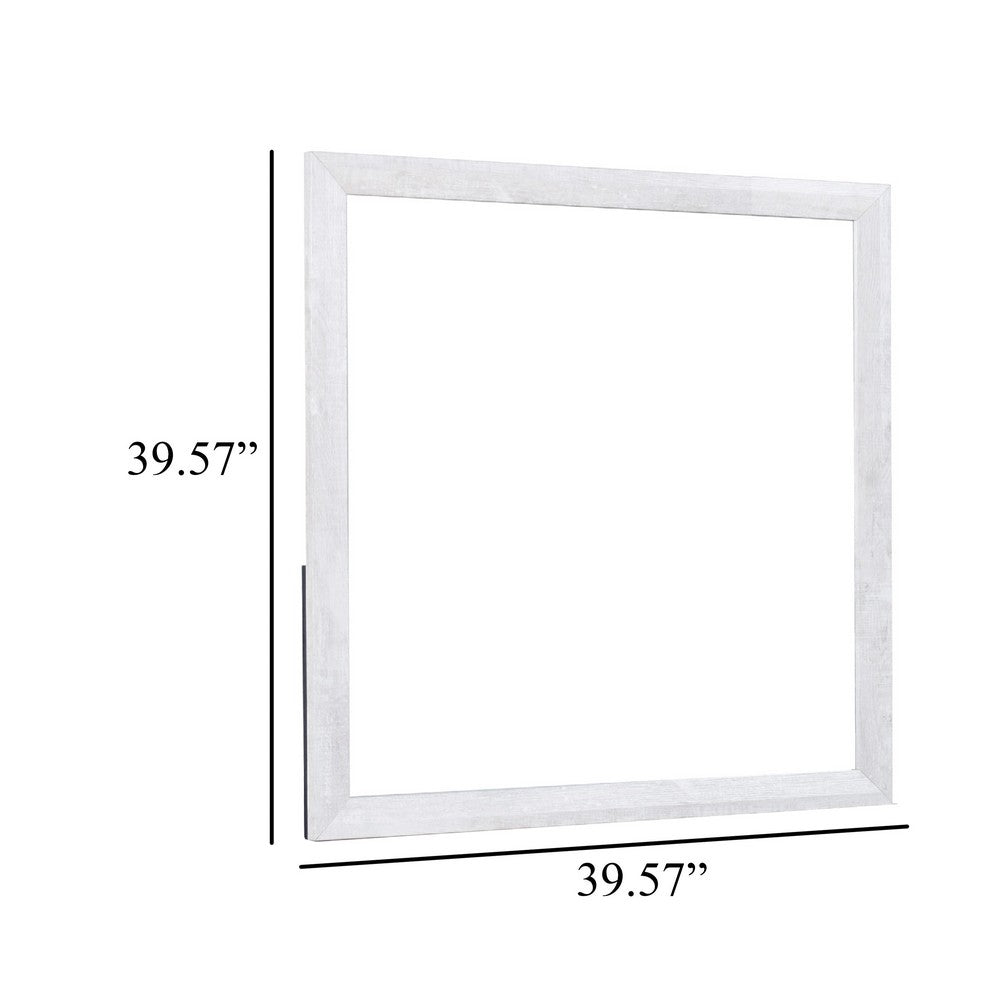 Bisca Dresser Mirror | 40" Square | Driftwood Gray Decorative Laminate
