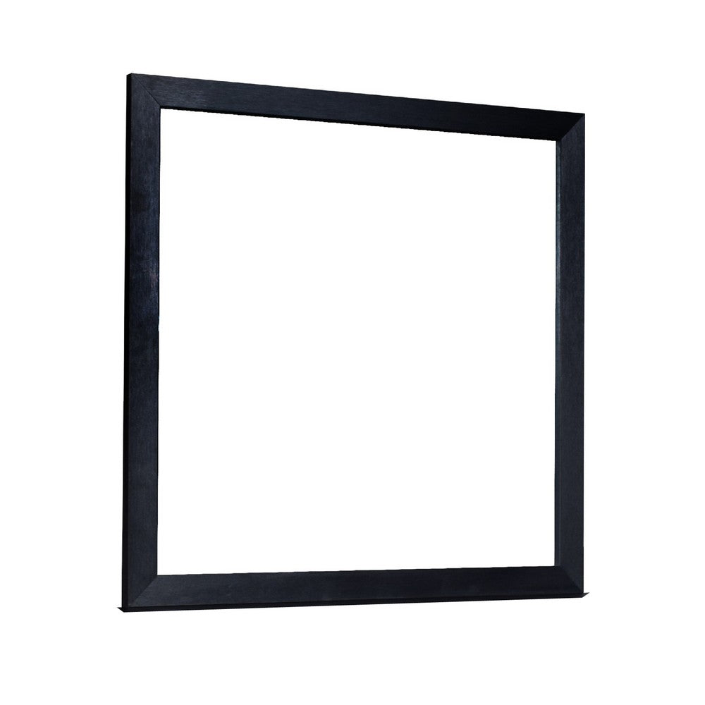 Theo Dresser Mirror | 40" Square Black Frame | Beveled Low Distortion