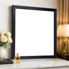 Theo Dresser Mirror | 40" Square Black Frame | Beveled Low Distortion