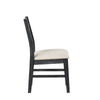 Saby Dining Side Chair Set of 2 | White Padded Seat | Black Frame