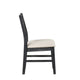 Saby Dining Side Chair Set of 2 | White Padded Seat | Black Frame