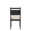 Saby Dining Side Chair Set of 2 | White Padded Seat | Black Frame