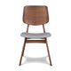 Scar Dining Side Chair Set of 2 | Dark Gray Seat | Walnut Brown Wood