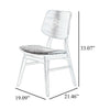 Scar Dining Side Chair Set of 2 | Dark Gray Seat | Walnut Brown Wood
