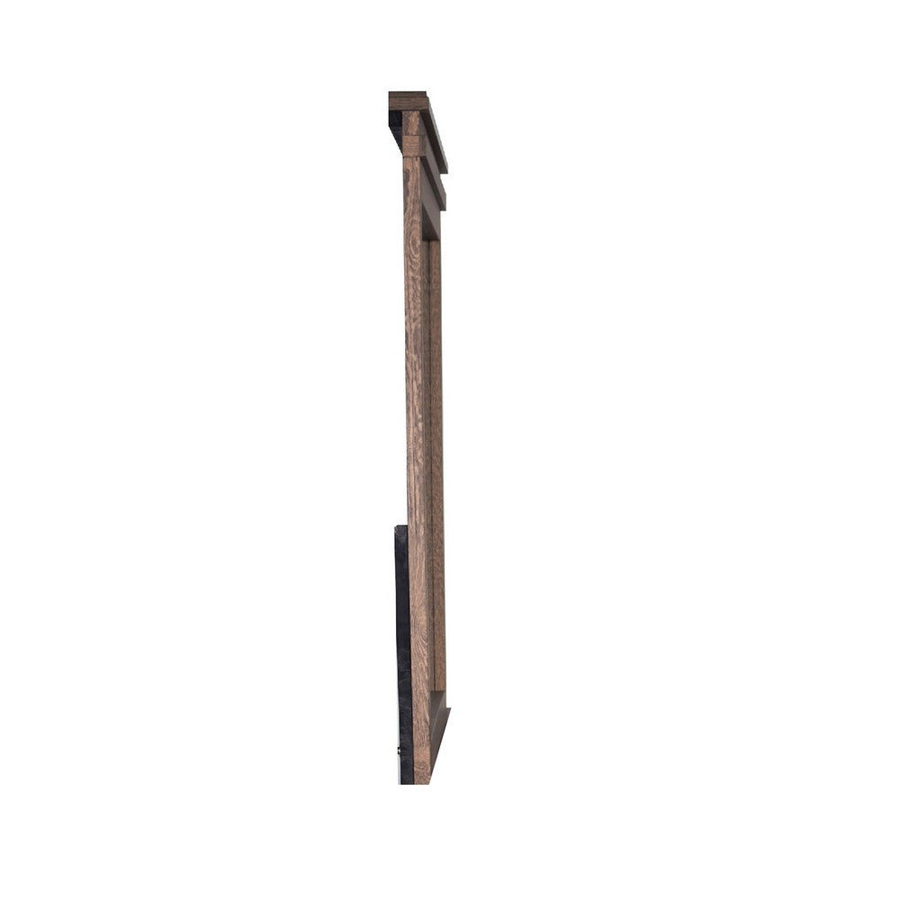 Covy Dresser Mirror | 40" Square Frame | Low Distortion | Natural Brown