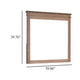 Covy Dresser Mirror | 40" Square Frame | Low Distortion | Natural Brown