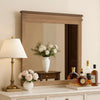 Covy Dresser Mirror | 40" Square Frame | Low Distortion | Natural Brown
