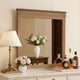 Covy Dresser Mirror | 40" Square Frame | Low Distortion | Natural Brown