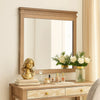 Covy Dresser Mirror | 40" Square Frame | Low Distortion | Natural Brown