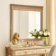 Covy Dresser Mirror | 40" Square Frame | Low Distortion | Natural Brown