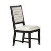Pex Dining Side Chair Set of 2 | Channel Tufted Back | Espresso Brown