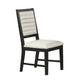 Pex Dining Side Chair Set of 2 | Channel Tufted Back | Espresso Brown