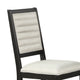 Pex Dining Side Chair Set of 2 | Channel Tufted Back | Espresso Brown