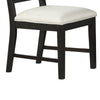 Pex Dining Side Chair Set of 2 | Channel Tufted Back | Espresso Brown
