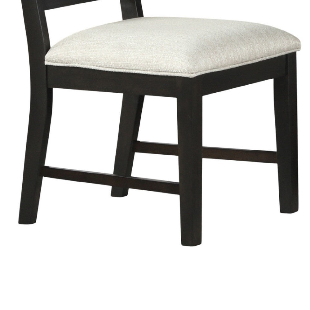 Pex Dining Side Chair Set of 2 | Channel Tufted Back | Espresso Brown