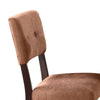 Tery Dining Side Chair Set of 2 | Tufted Brown Backrest | Cherry Brown